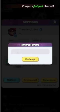 Redeeming Process for the Codes 