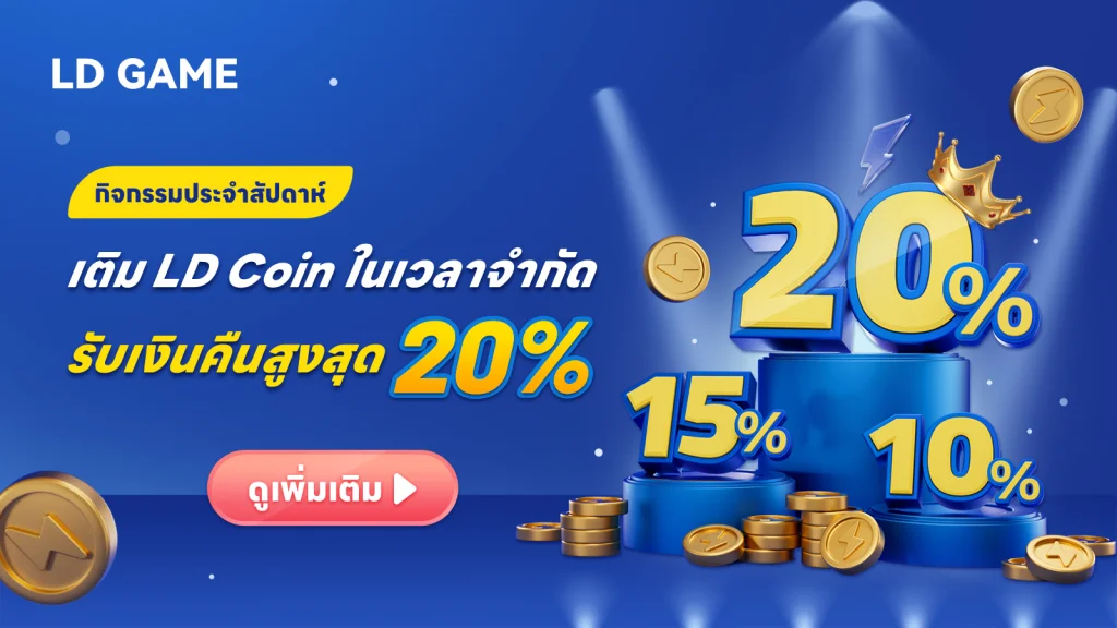 สวัสดิการสุดสัปดาห์อัพเดทแล้ว โปรโมชั่นมาแรง เงินคืนสูงสุดถึง 20%