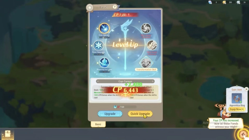 Upgrade Your Character's Skills