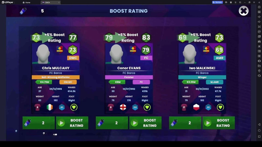 Apply Boosts