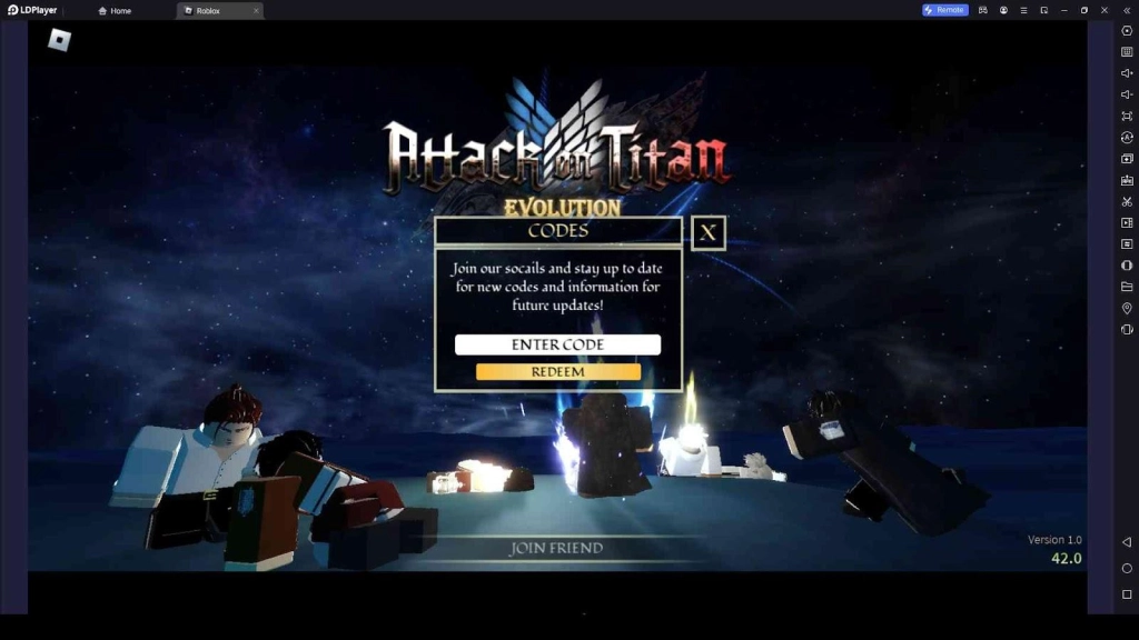 Roblox Attack on Titan Evolution Codes: Battle Against Titans - 2025 March