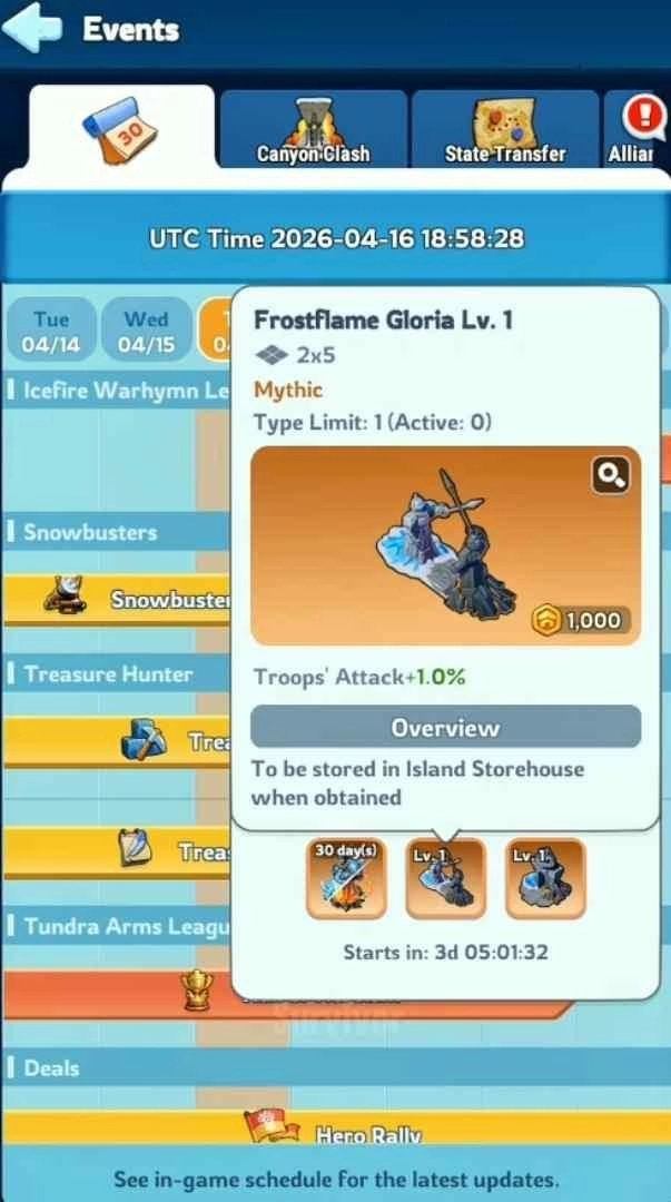 Full Whiteout Survival Icefire Warhymn League Event Schedule&nbsp;