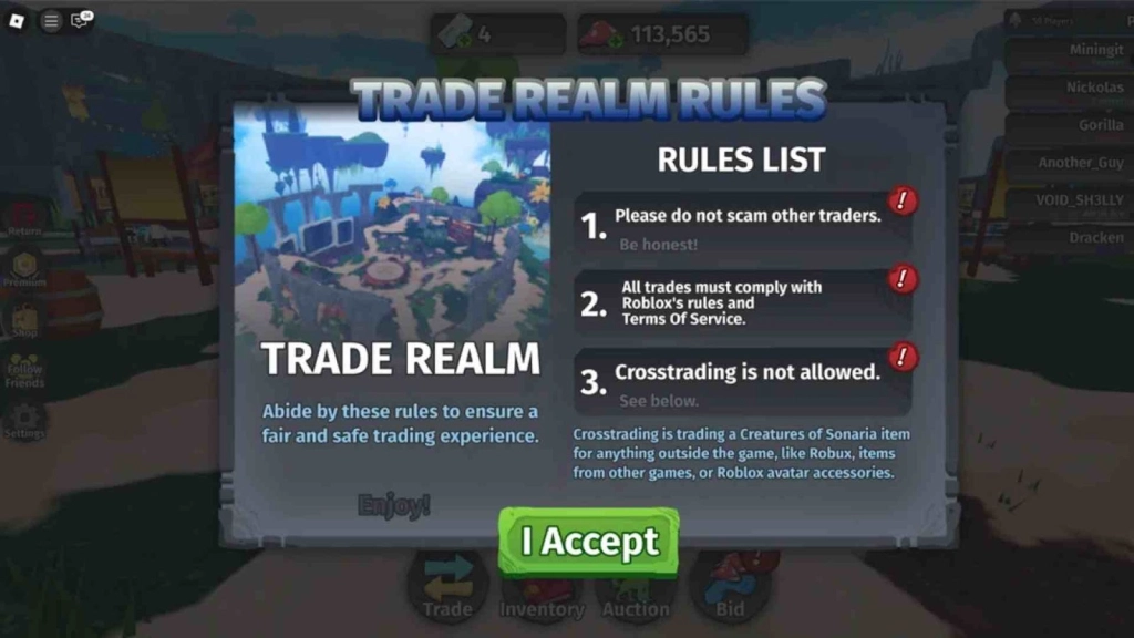 How to Trade in Creatures of Sonaria
