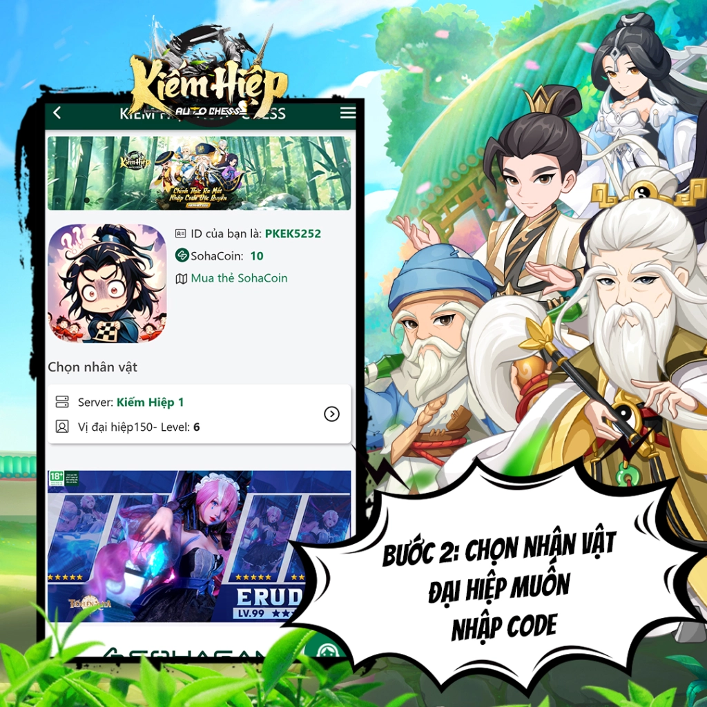 Full bộ code Kiếm Hiệp Auto Chess - Hướng dẫn cách nhập chi tiết