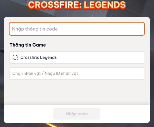 code-crossfire-legends-moi-nhat code-crossfire-legends-moi-nhat
