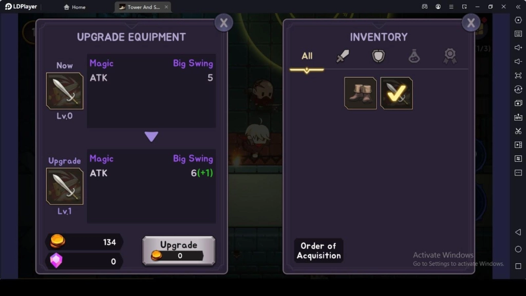 Upgrade Equipment Upgrade Equipment