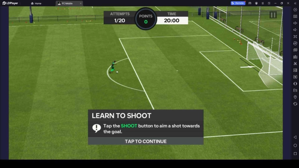 Starting the EA SPORTS FC MOBILE Gameplay – Learn to Shoot Starting the EA SPORTS FC MOBILE Gameplay – Learn to Shoot