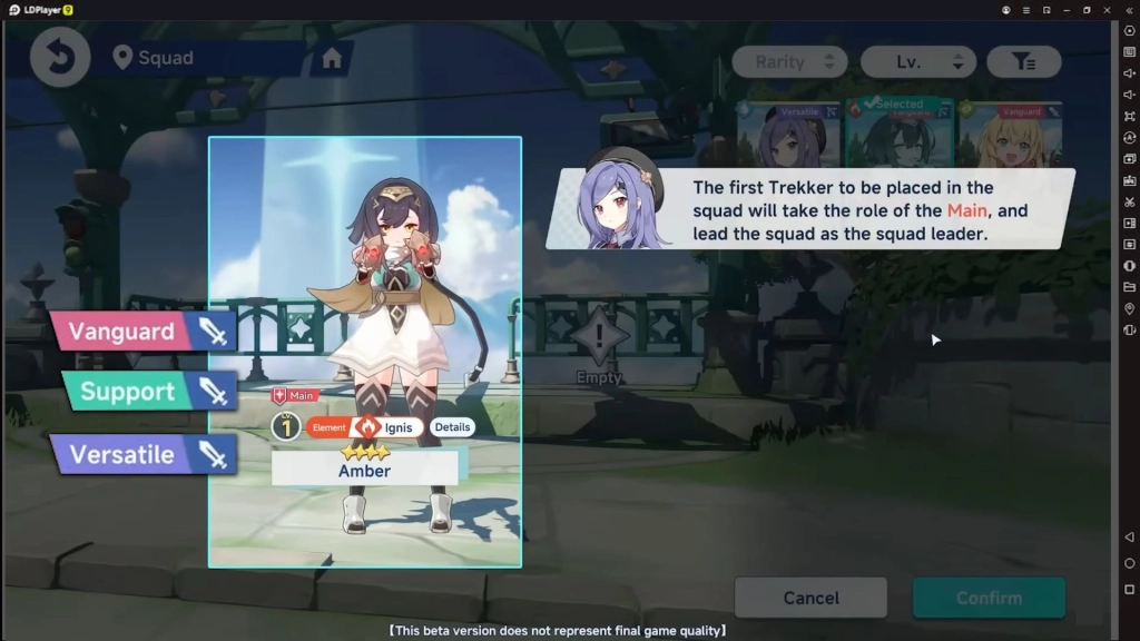 Tampilan jelas salah satu Trekker dan peran mereka di dalam game.