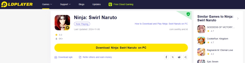 How to Download and Play Ninja: Swirl Naruto on PC -Beginners Guide