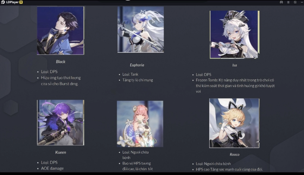 『HƯỚNG DẪN』Higan Eruthyll: Danh sách cấp bậc 17 nhân vật