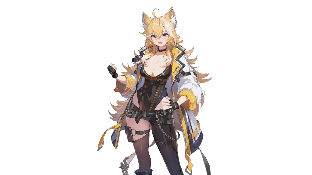 Karakter Chaos Zero Nightmare: Magna dengan jubahnya terlihat bersemangat.