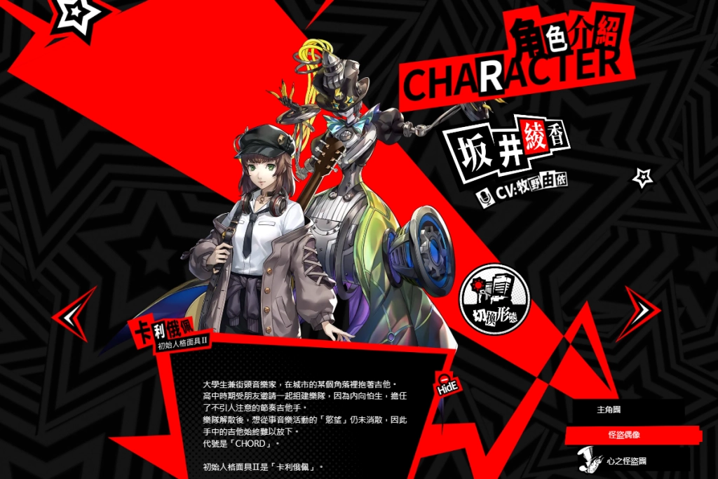 【攻略】《女神異聞錄：夜幕魅影》好感度選項匯總