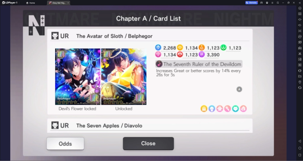 Obey Me Nightbringer Character Cards Tier List