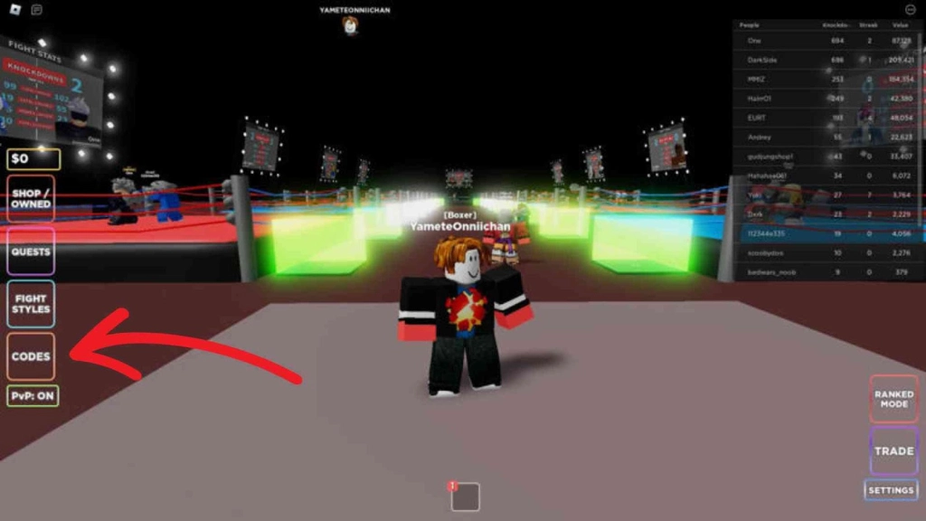 Roblox Untitled Boxing Game (UBG) Codes