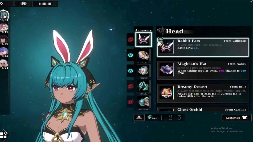 Types of Equipment Items and Their Effects