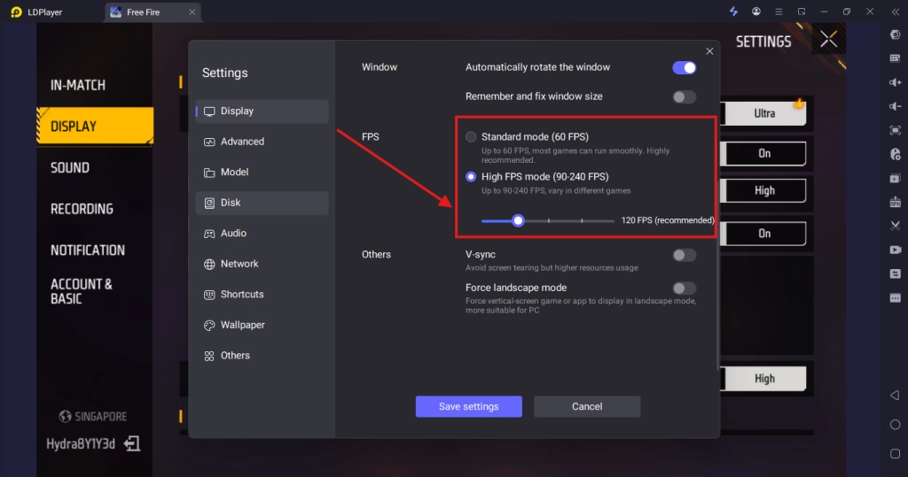 How to Set up 120 FPS for Free Fire? 
