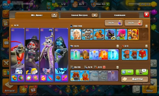 Best Clash of Clans TH18 Meteor Golem Army Compositions