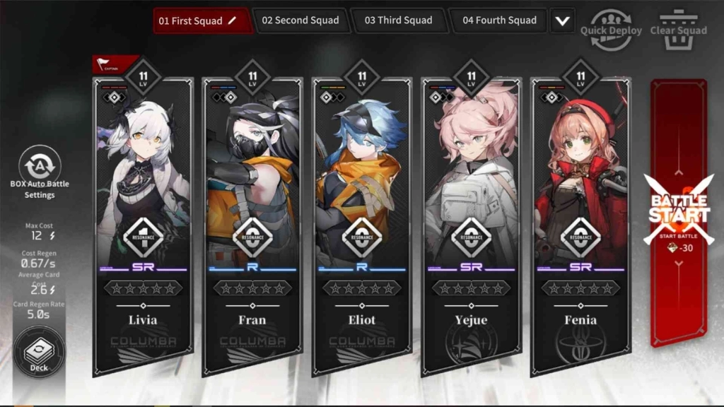Best Team Lineups in Resonance Solstice