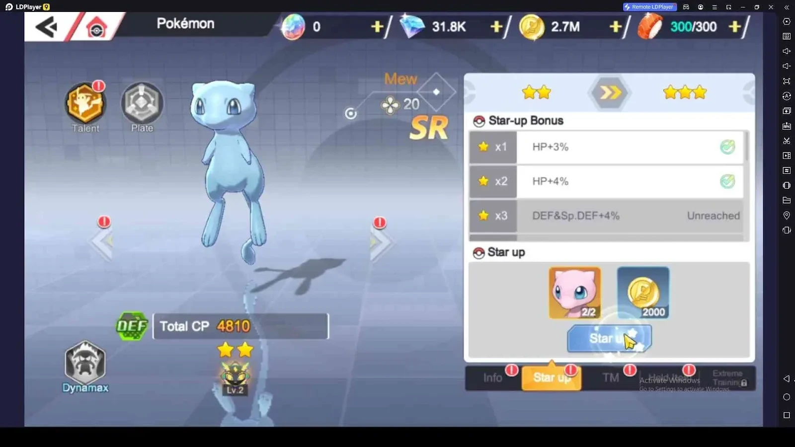 Upgrade the Pokémons in the Master Legend