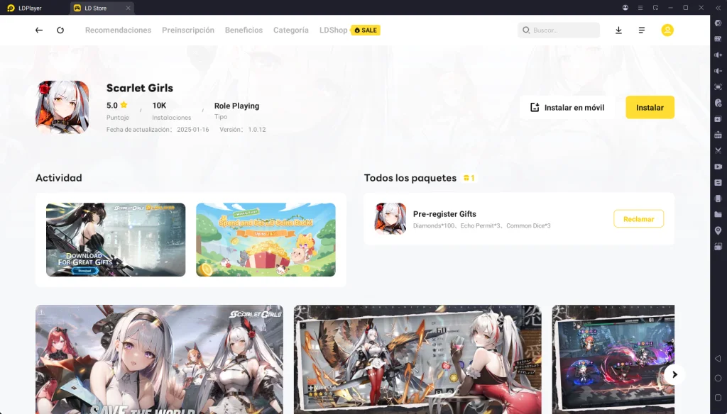 Tutorial | Descargar y jugar Scarlet Girls en PC con LDPlayer