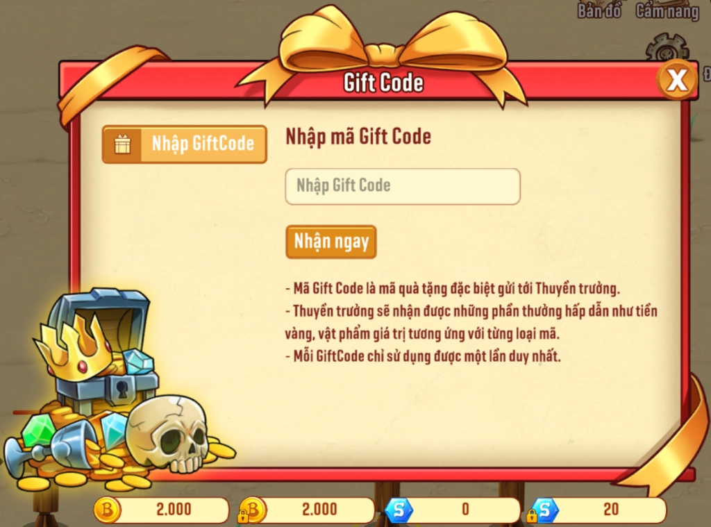 Full bộ code Đại Hải Trình: King of sea - Hướng dẫn cách nhập chi tiết