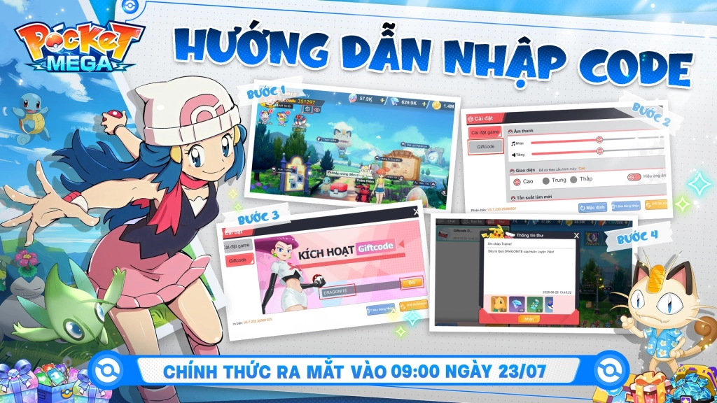 Full bộ code Pocket Mega - Hướng dẫn cách nhập chi tiết