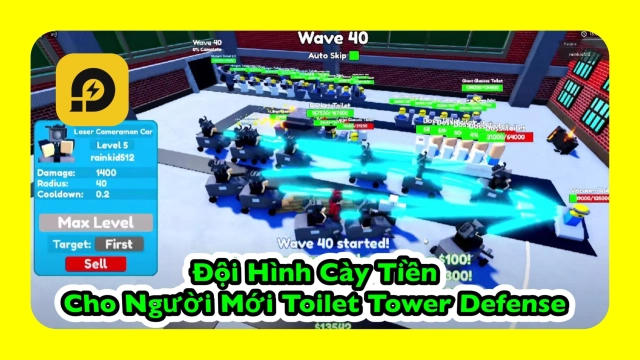 Roblox: Đội Hình Cày Tiền Cho Người Mới Chơi Toilet Tower Defense
