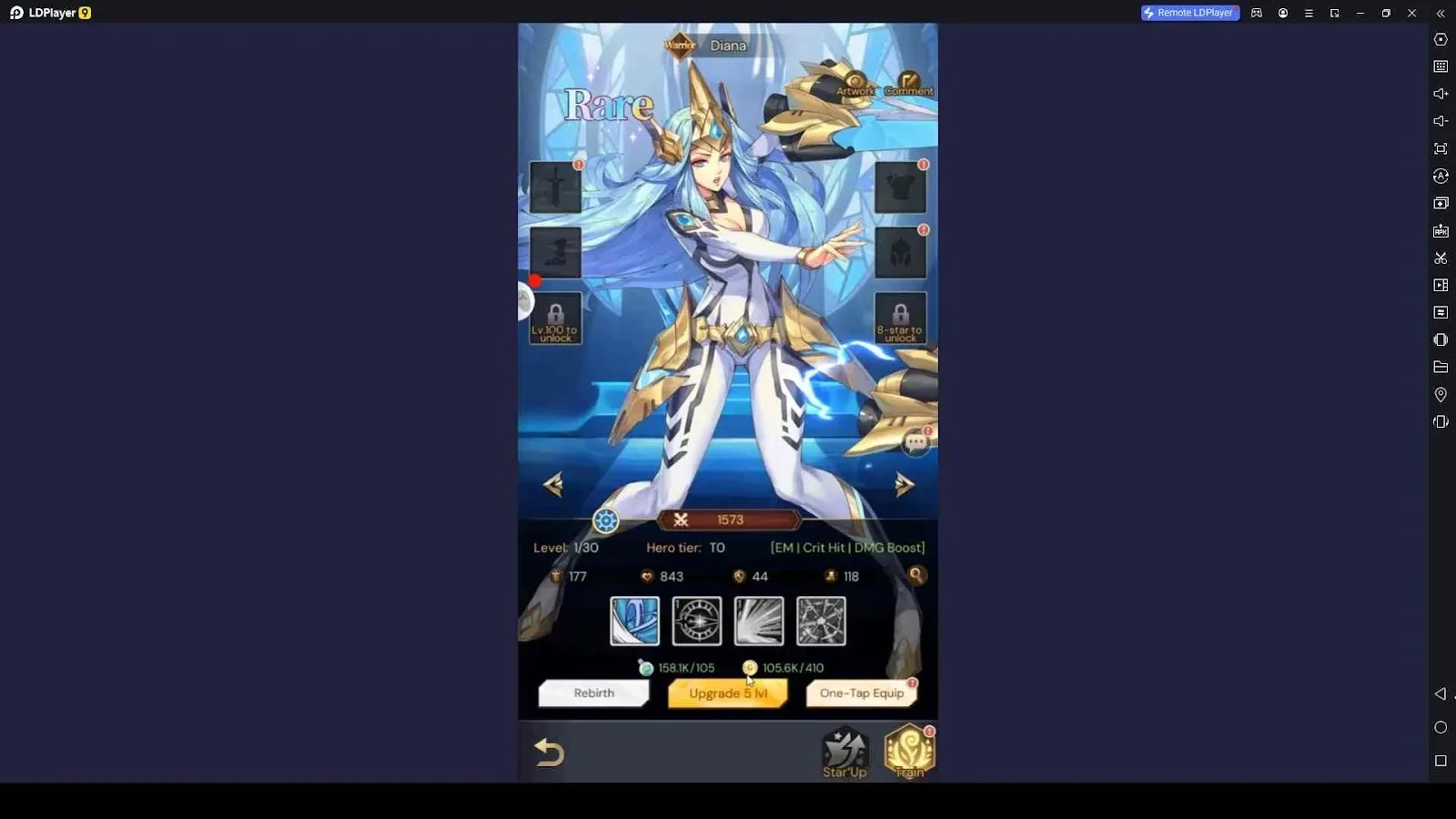 Upgrade the Heroes in Eden Fantasia: Idle Goddess