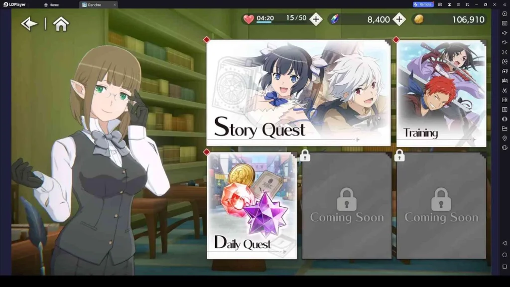 Story Quests, Daily Quests, and Training Story Quests, Daily Quests, and Training