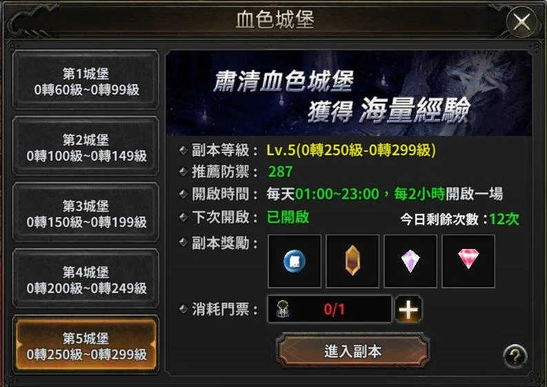 《奇蹟mu：暴走之翼》玩法：血色城堡