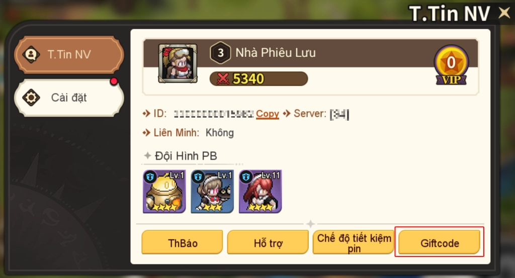 Full bộ code Lữ Khách Đại Lục: Idle RPG - Hướng dẫn cách nhập chi tiết