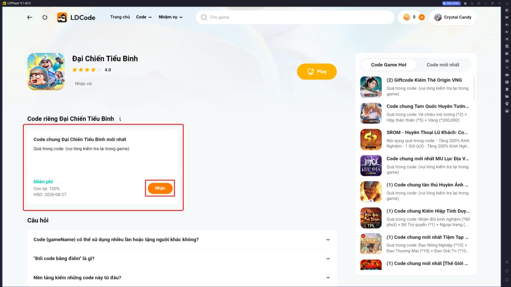 Full bộ code Đại Chiến Tiểu Binh - Hướng dẫn cách nhập chi tiết