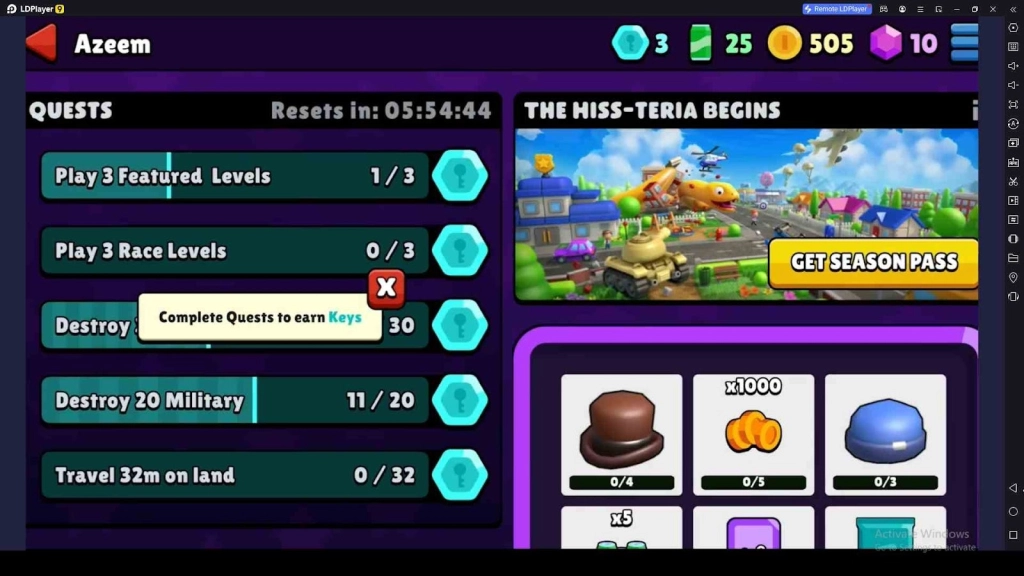 Clear Seasonal Quests Clear Seasonal Quests