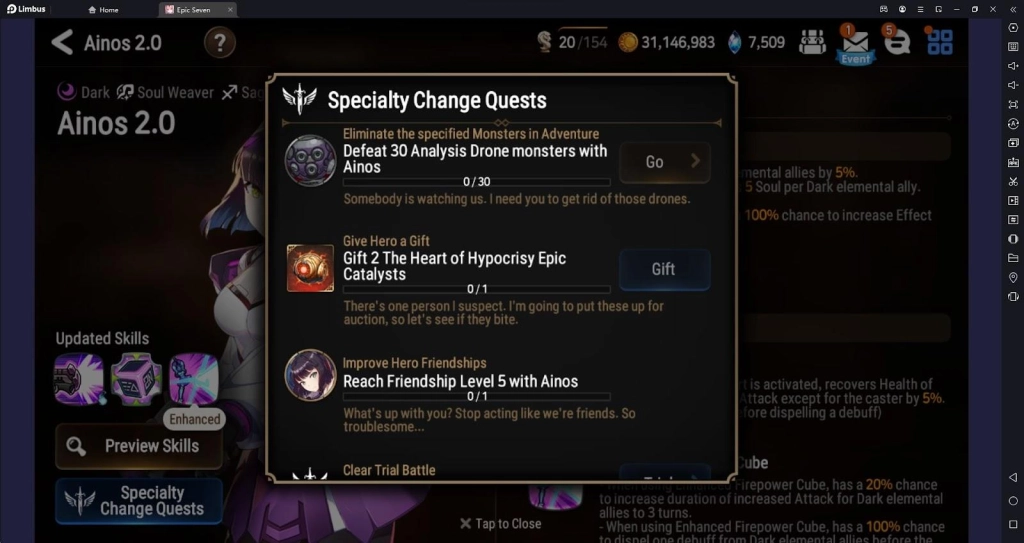 Epic Seven End of March Update Patch Guide