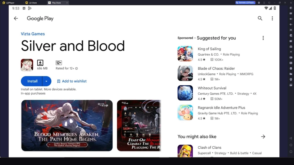 Using LDPlayer for Silver and Blood Rerolling