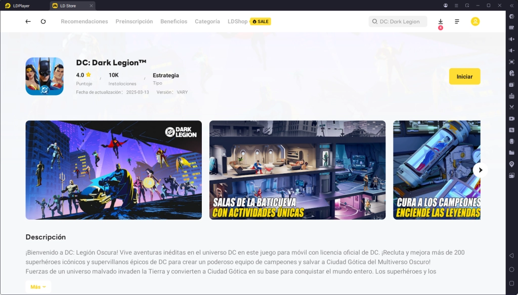 Tutorial | Descargar y jugar DC: Dark Legion en PC con LDPlayer