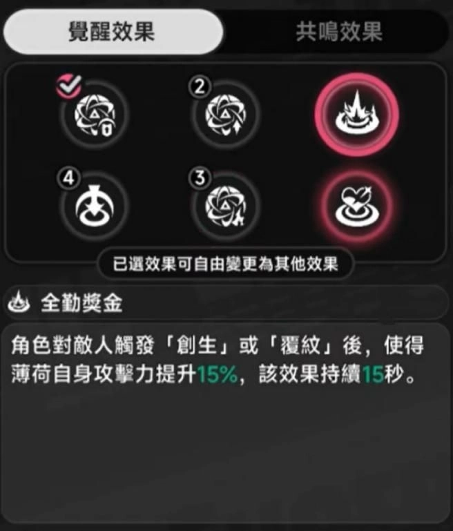 異環薄荷3覺全勤獎金