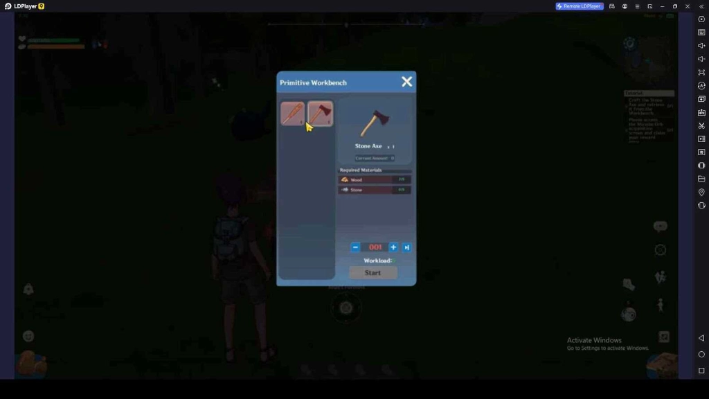 Construct a Primitive Workbench and Start Crafting