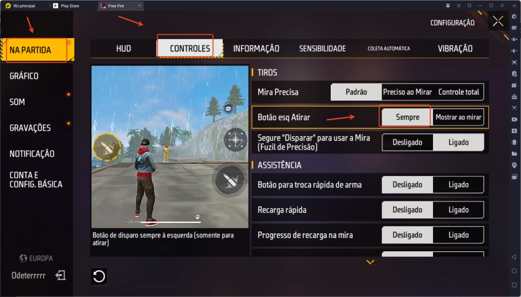 Como resolver o erro de agachamento inesperado e travamento do mouse no Free Fire?
