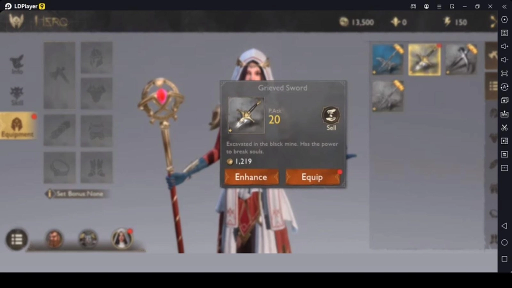 Equip the Characters with Gear and Enhance Them Equip the Characters with Gear and Enhance Them