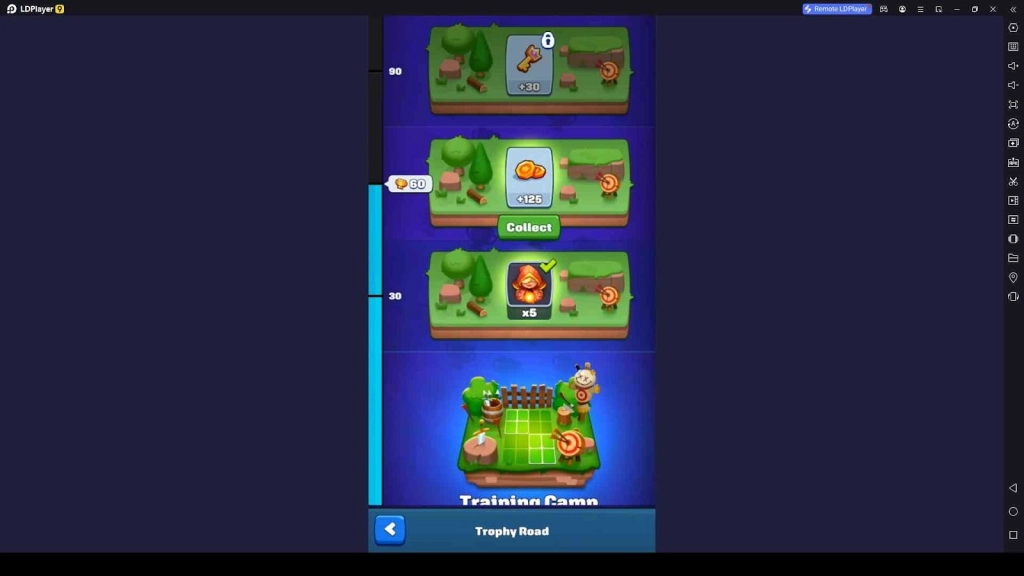 Progress in the Trophy Road and Unlock Heroes