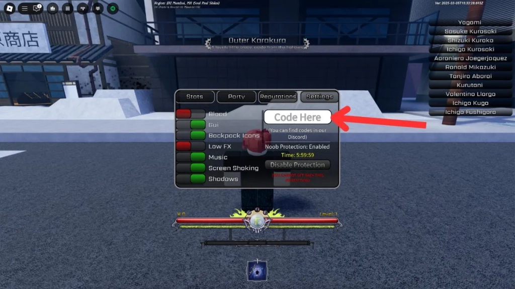 How to Redeem Codes in Roblox Peroxide
