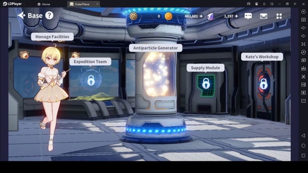 Manage Facilities in Outerplane Manage Facilities in Outerplane