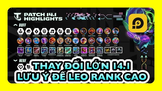 Đấu Trường Chân Lý: Thay Đổi Quan Trọng Phiên Bản 14.1 Cờ Thủ Cần Nắm Rõ Để Leo Rank Cao