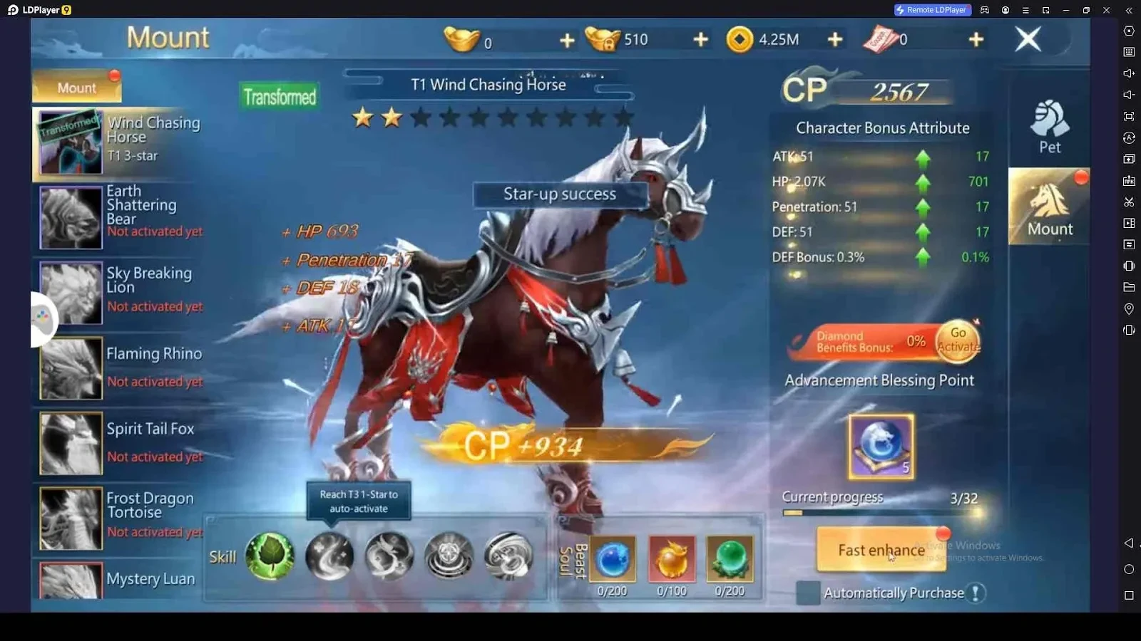 Enhance the Mounts in Sacred M: Soul Awakening