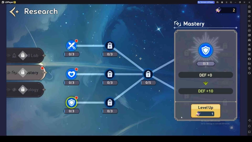 Upgrade the Mastery in Kitty and Witch Upgrade the Mastery in Kitty and Witch