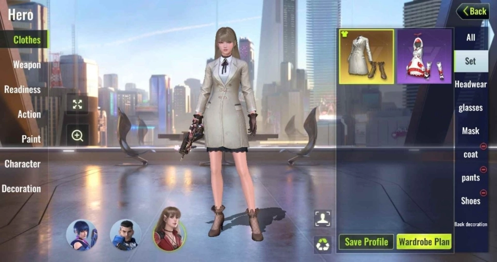 Select an Outfit for Cyber Hunter Characters 