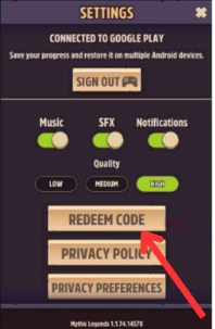 How to Redeem Mythic Legends Promo Codes