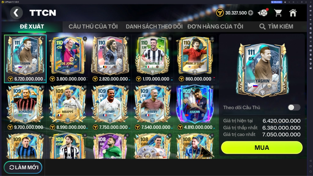 FC Mobile VN: Làm chủ thị trường chuyển nhượng