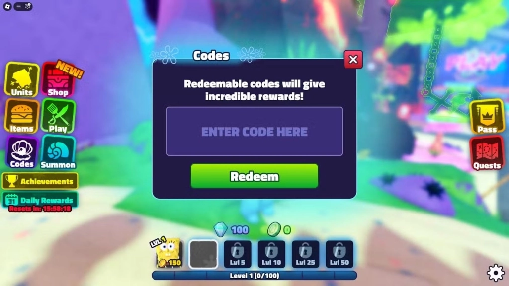 How to Redeem SpongeBob Tower Defense Codes